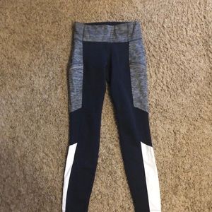 Athleta Fleece lined navy Athleta legging